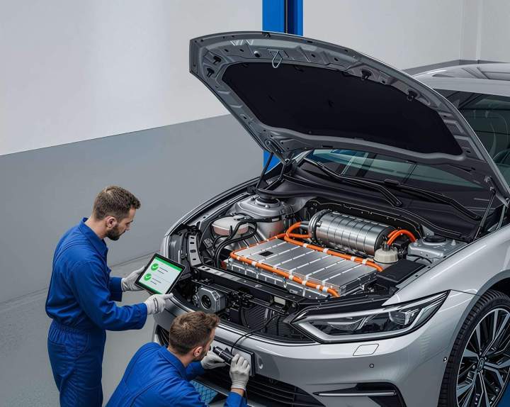 Contrôle technique de véhicules électriques à Caudan